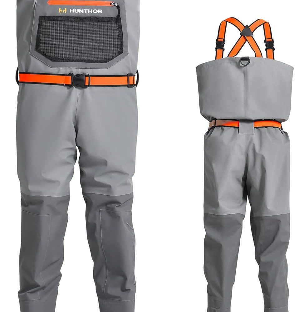 Fishing Waders for Men Waterproof Breathable Chest Wader with Insulated Stockingfoot for Fly Fishing, Hunting, Wading