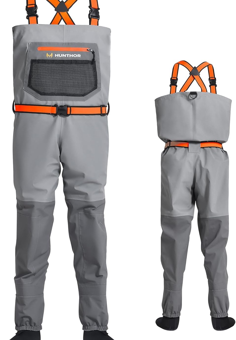 Fishing Waders for Men Waterproof Breathable Chest Wader with Insulated Stockingfoot for Fly Fishing, Hunting, Wading