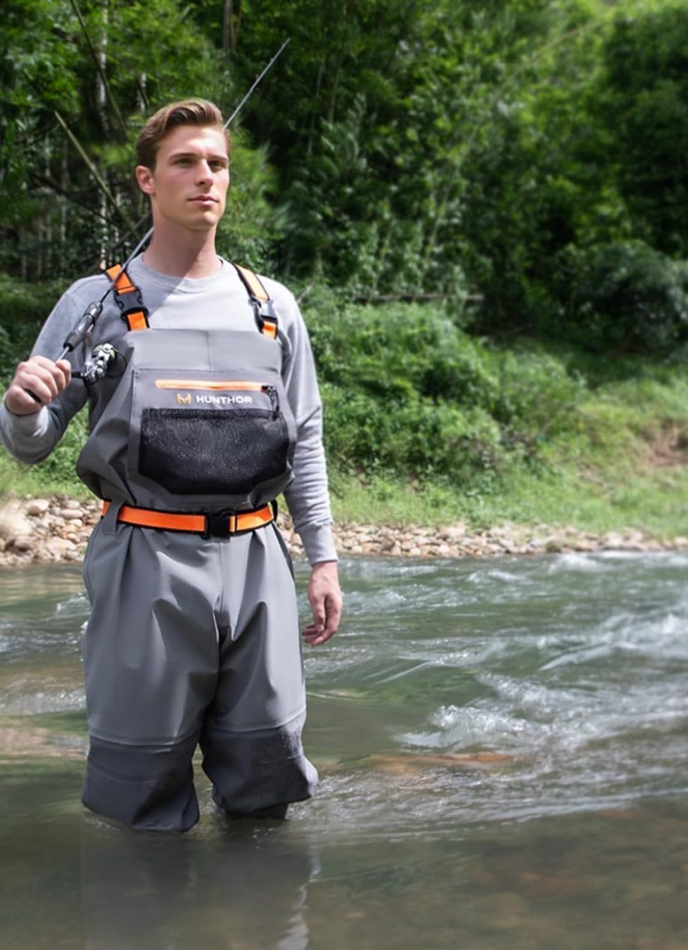 Fishing Waders for Men Waterproof Breathable Chest Wader with Insulated Stockingfoot for Fly Fishing, Hunting, Wading - Image 3